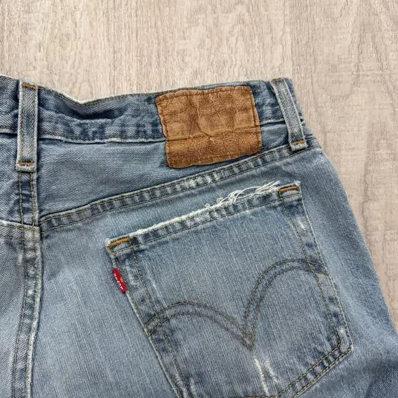 Vintage Levis 527 Low Boot Cut Jeans Men's 34x30 Blue Faded Cowboy Western y2k - Picture 9 of 16